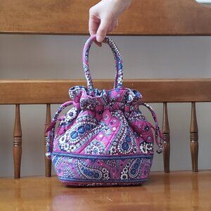 Vera Bradley Boysenberry Bucket and Drawstring Emma Purple Paisley Bag